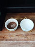 憨憨乐园 猫碗陶瓷猫咪猫粮双碗幼猫用食盆狗狗碗饭碗宠物饮水粮碗 天蓝色 双碗 实拍图