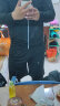 昇亿 运动套装男士健身服秋冬季运动服速干紧身衣健身裤跑步足球篮球 黑夜传说（拼接短袖五件套） XXXXL 实拍图