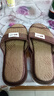 回力亚麻拖鞋男夏季竹藤草编镂空厚底透气吸汗防滑家居鞋情侣室内凉拖 深棕色 40-41 偏小一码 实拍图