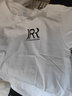 普达驰100纯棉短袖T恤男新款夏季潮流港风复古宽松韩版上衣内搭体恤半袖 白色 胸前 IR字母 XL 实拍图