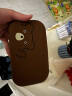 日本LIHIT LAB.喜利PUNILABO可爱卡通硅胶拉链收纳袋笔袋文具盒杂物袋创意日本铅笔盒 L棕熊 实拍图
