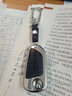 安美盛 一汽奔腾B30B50B70B90森雅R7专用合金钥匙包 汽车遥控器钥匙壳钥匙扣皮套 奔腾B50奔腾B70奔腾B90-折叠三键-银黑色 改装专用锌合金金属钥匙包 汽车用品配件 实拍图