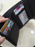 歌洛兹德（Gelozid）生日礼物欧美女士短款小钱包搭扣钱夹零钱包皮夹 黑色 实拍图