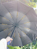 伞小满雨伞太阳伞遮阳伞全自动晴雨伞两用防晒伞防紫外线大号折叠双人超大伞女士男士雨伞定制logo印刷 12骨（双玻纤）藏青色 实拍图