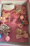 乐哲发饰礼盒小女孩生日礼物六一儿童节宝宝发卡发绳皮筋韩版女童发夹 【雪芽色】礼盒装发饰18件套 实拍图