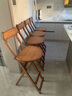 竹庭靠背吧台椅可折叠客厅高脚椅酒吧椅子现代简约家用餐厅吧台椅 茶色大号免安装【升级款吧台椅】 实拍图
