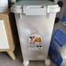 爱丽思（IRIS）猫粮桶宠物储粮桶狗粮桶猫咪用品猫粮10kg大容量密封桶干燥剂 10kg灰色（含滑轮+勺子+干燥剂） 实拍图