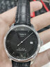 天梭（TISSOT）瑞士手表力洛克系列商务自动机械表男士腕表七夕情人节礼物送男友 T006.407.16.053.00黑盘皮带 实拍图