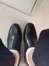 阿猫顿新款商务正装男鞋三接头套脚皮鞋三尖头校尉皮鞋教官鞋保安工作鞋 网眼款 38 实拍图