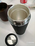 溪谷高档保温杯男女士加厚足银999纯银内胆水杯真空耐磨银杯送礼 350ml 升级银过滤网(褐色款) 实拍图