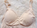 犬印本铺孕妇一体式运动型哺乳开扣内衣文胸无钢圈透气弹力前开喂奶胸罩 米色 M 实拍图