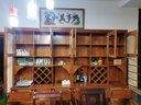 卡洛森（KALUOSEN） 餐边柜中式实木餐厅茶水柜多功能厨房收纳柜储物柜微波炉碗柜 海棠色 六门2.4米 实拍图
