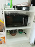 颐丰  餐边柜微波炉柜子现代简约烤箱柜子多功能收纳储物柜边柜碗柜厨房置物架 白色小款 双门 实拍图
