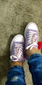 蓓尔帆布鞋鞋韩版系带低帮学生球鞋复古休闲鞋女原宿板鞋潮 紫色 36 实拍图