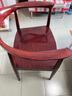 创运餐椅实木椅子扶手椅北欧餐桌椅靠背椅简约现代书房椅休闲椅茶台椅 红椛梨色（实木座板） 实拍图