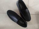 花花公子皮鞋男新款头层羊皮豆豆鞋软底软面轻便懒人一脚蹬商务休闲鞋 黑色 38 实拍图