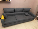 岸茂沙发小户型客厅现代简约布艺可拆洗家用卧室出租房三人网红小沙发 深灰 203cm 大三人位【乳胶款】 实拍图