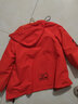 奥米鼠童装男童外套加绒春秋儿童外套加厚2022春季连帽上衣冲锋衣织带防水双面穿中大童休闲运动服潮 桔色 150(建议136-145cm) 实拍图