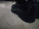 金猴（JINHOU）皮鞋男三接头镂空皮凉鞋套脚一脚蹬商务正装鞋办公室特大码男皮鞋 黑色 加绒款 偏大一码 39 实拍图