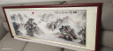 佳得雅新中式客厅装饰画沙发背景墙壁画国画山水画靠山图办公室字画挂画 锦绣山河 65*168cm宣纸+胡桃色实木框 实拍图