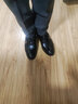 觅艳男士商务正装内增高皮鞋男透气韩版真皮休闲英伦男鞋子青年结婚鞋 黑色（平跟款） 40 实拍图
