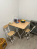 京挚折叠桌子折叠餐桌麻将桌家用户外简易便携式手提桌 JZ-2421折叠桌黄木纹 实拍图