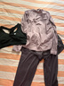 群莎 瑜伽服套装女健身服大码显瘦宽松舞蹈跑步运动套装透气速干衣 紫长袖+黑背心+紫假两件长裤 L码 推荐111-123斤 实拍图