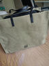 酷奇袋鼠帆布手提包包女2023七夕时尚大容量单肩通勤托特包 卡其绿 实拍图