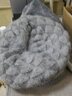 浩冠 帽子女冬季韩版兔毛毛线帽加厚套头帽秋冬天中老年人保暖妈妈帽 灰色帽子围巾两件套 56-58 实拍图