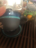 品言 天目釉窑变 三才碗 敬茶碗 功夫茶具 功夫盖碗 天目釉大号 盖碗 蓝珀盖碗(金莲花)红鱼(简约装) 实拍图
