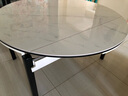 初屋 餐桌 实木岩板餐桌现代简约大理石餐桌椅组合可伸缩折叠吃饭桌子 1.5米黑白色【12MM雪山白】 单餐桌 实拍图