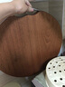 柏森优家 非洲桃花心木菜板实木整木圆形刀板切菜板家用加厚木制一整块砧板菜墩 桃花心木（圆形整木大号：39*3cm加厚） 实拍图