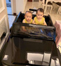 迷米智奔驰大g儿童电动车玩具车可坐大人遥控四轮小孩宝婴儿双座越野车 烤漆黑+四驱摇摆14A大电瓶+软轮 实拍图