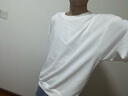 皇呈（HUANGCHENG） 皇呈卫衣男春秋夏季圆领白色长袖T恤男士休闲潮流宽松上衣男装 白色 XL 115-140斤优先发货 实拍图