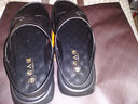 老人头 凉鞋男夏季沙滩鞋牛皮透气两用鞋清凉舒适高弹力软底防滑凉拖鞋 黑色 41 实拍图