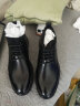金利来（Goldlion）男靴秋冬皮鞋男加绒男鞋正装皮靴防滑花纹保暖短靴男士皮鞋 黑色 40 实拍图
