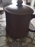 古悦堂 宜兴紫砂盖杯原矿紫泥手工刻绘泡茶杯功夫茶杯贴竹杯 清风徐来盖杯 实拍图