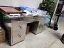 钢老大不锈钢办公桌加厚电脑桌带抽屉工作台无菌实验室桌子医疗操作台 三斗两门（1200*600*750mm） 201材质 实拍图