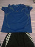 欧联霸运动套装男速干夏季足球训练服跑步服宽松两件套短袖短裤健身服 蓝色 2XL(建议体重140-160斤) 实拍图