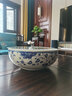 赣景景德镇陶瓷和面盆加厚有盖不沾发面揉面盆大号青花酸菜鱼水煮鱼碗 青花牡丹大号直径34cm带玻璃盖 实拍图