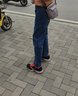 浪莎高腰牛仔裤女宽松女装春季阔腿显瘦遮肉萝卜哈伦老爹裤 实拍图