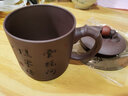 玉颐阁 轻奢礼物 宜兴紫砂杯办公会议室喝茶杯盖杯原矿紫砂杯 鸿运当头 紫泥400cc 实拍图