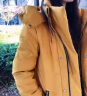 吉普（JEEP）棉服男长款过膝加厚新款大码情侣可脱卸帽修身超长外套帅气潮 黄色 M 【100-120斤】 晒单实拍图