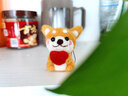 抖音同款羊毛毡戳戳乐diy材料包手工 圣诞柴犬猫咪小动物猫咪手工diy挂件玩偶 爱心柴犬（手机链送工具材料包） 实拍图