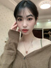 法蔻项链女满钻圆轮小蛮腰锁骨链送老婆生日礼物送女友送老婆 玫瑰金色满钻圆轮 (链子已升级) 实拍图