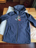 伯希和（Pelliot）软壳衣男女加绒保暖外套秋冬户外透气防风防泼水抓绒休闲连帽夹克 男藏蓝色 S 实拍图