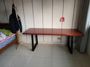 宜朝实木办公书桌电脑桌椅原木整板家用写字书画桌台式双人钢木桌书房 200*75*75cm桌面整板厚度4.5 实拍图
