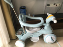 喜来图儿童三轮车1-6岁婴幼儿推车脚踏车小孩童车宝宝手推车轻便遛娃车 蓝色+音乐灯光+推把+ 护栏 实拍图