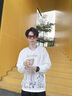 回力牛仔裤男夏季新款阔腿显高直筒休闲裤春秋季百搭裤子 黑灰色 XL （建议130-155斤） 实拍图