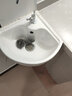 阔宅小户型简易洗手盆套装挂墙式三角洗脸盆陶瓷迷你家用厕所阳台面盆 1号盆+下水(抢购) 超小边长255mm 实拍图